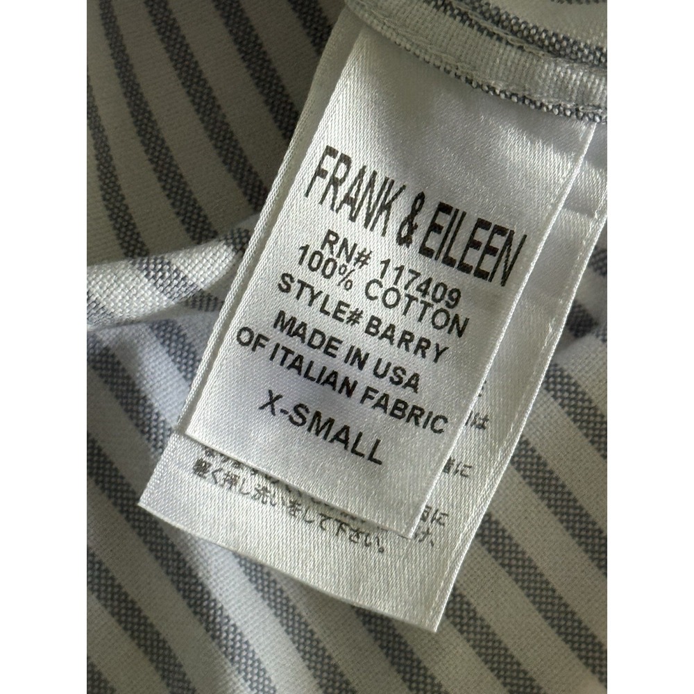 Frank‎ & Eileen Barry Button Down Shirt Womens XS Blue White Striped Cotton - Picture 9 of 11